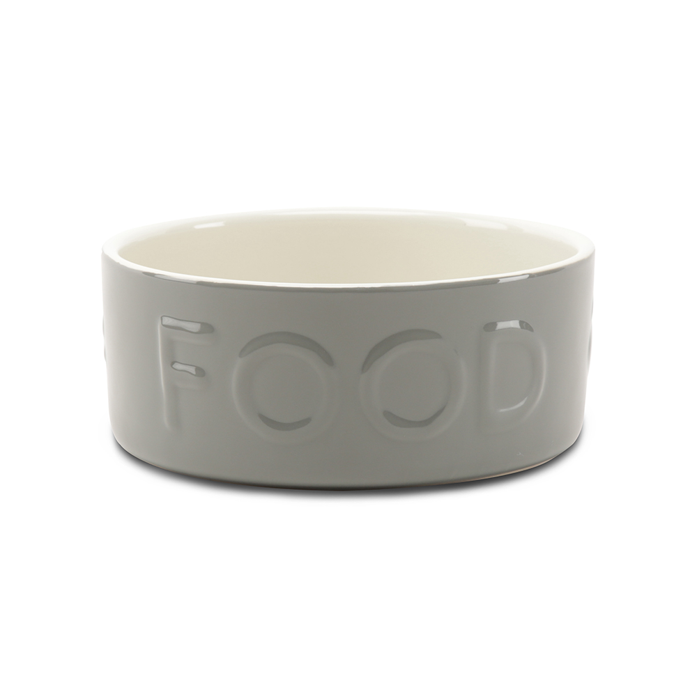Scruffs 25cm Classic Stoneware Grey Food Bowl main image 1